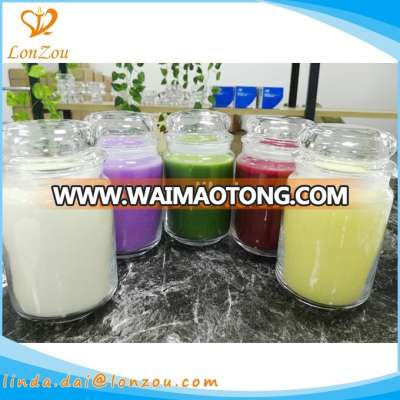 2017 custom home decoration glass jar soy scented candle